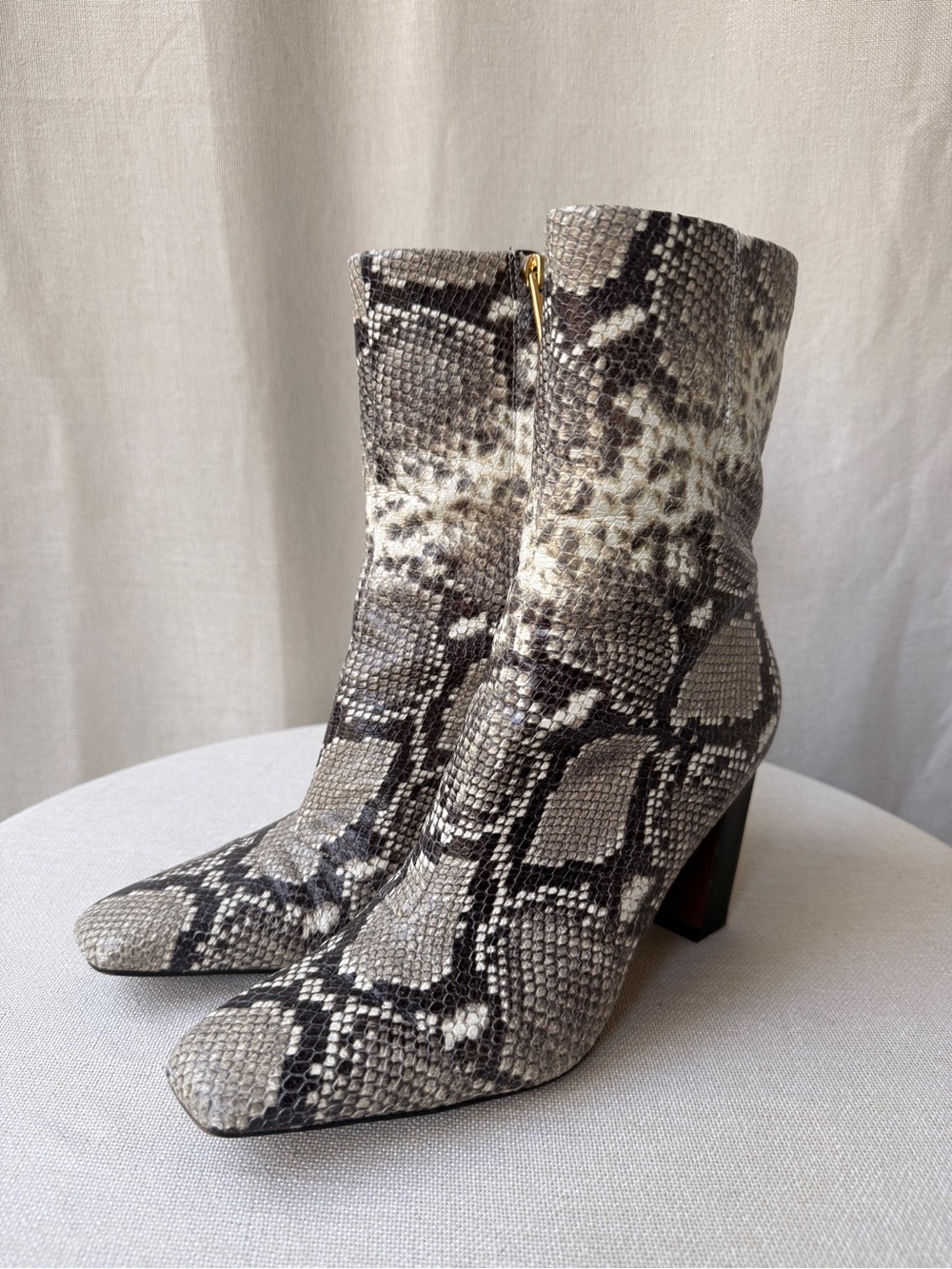 Python-Print High Ankle Boot in Grey - Picture 2 of 6
